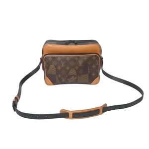 LOUIS VUITTON Nile Messenger Shoulder Bag Damier Giant NIGO Brown